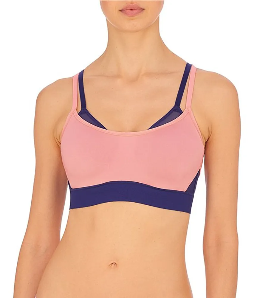 Rue21 2-Pack Contrast Seam Gray Pink Structured Low Impact Sports Bras