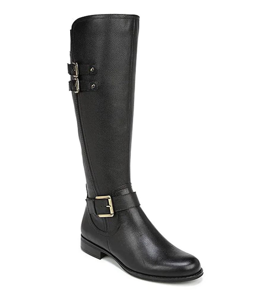 Naturalizer Jessie Tall Leather and Buckle Block Heel Riding Boots | Pueblo  Mall