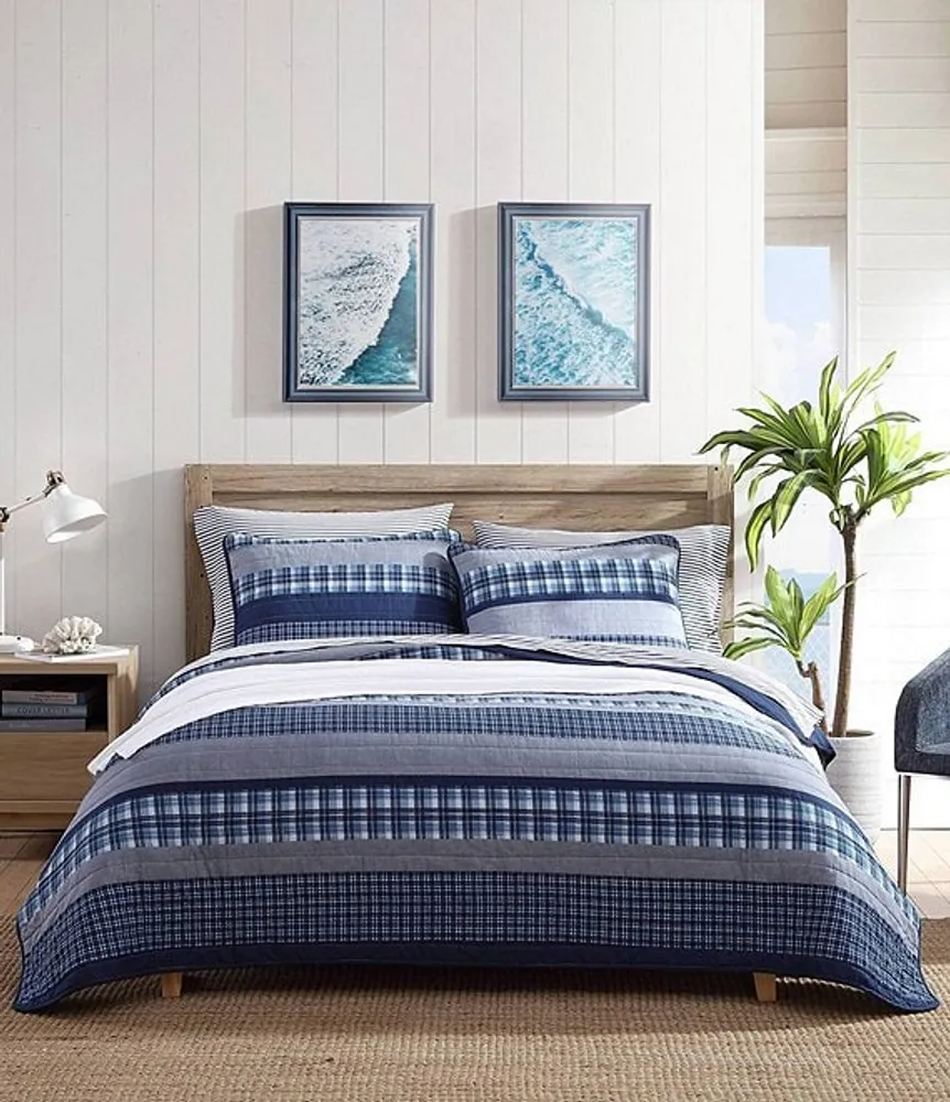 Nautica Addison Plaid Cotton Reversible Quilt Mini Set