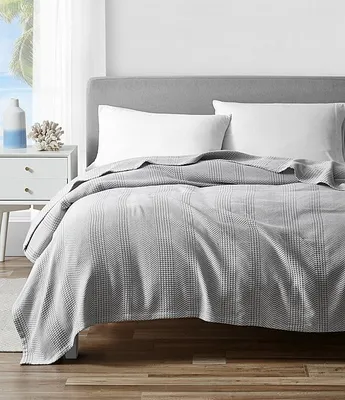 Nautica Chevron Grey Bed Blanket