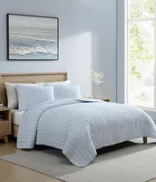 Nautica Coleridge Stripe Pattern Cotton Reversible Quilt Mini Set