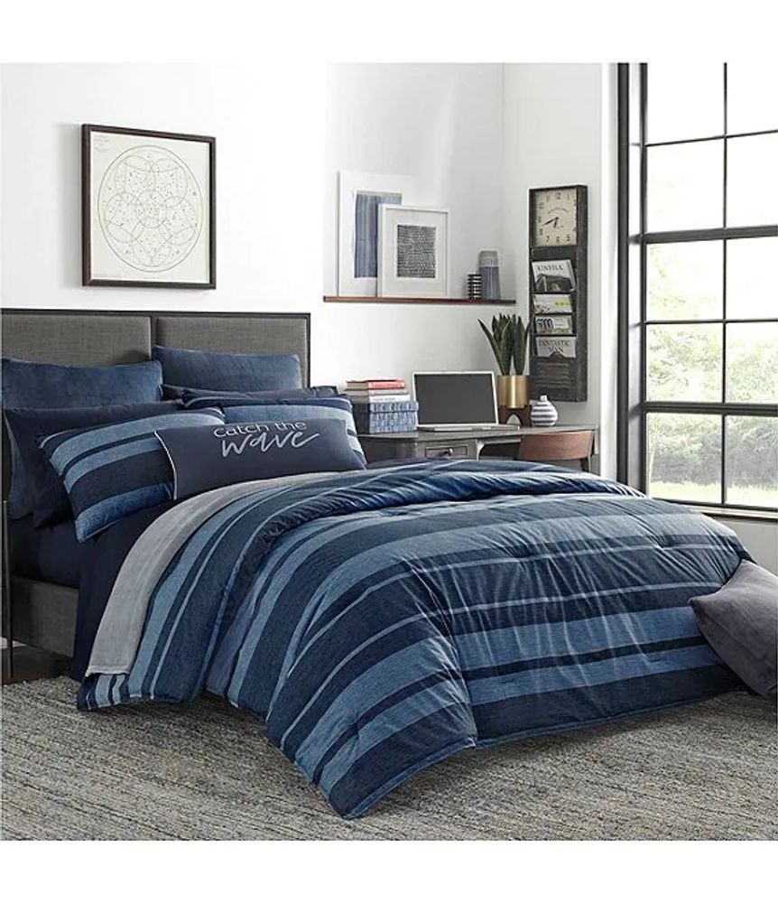 Nautica Longpoint Large Stripe Mini Comforter Set