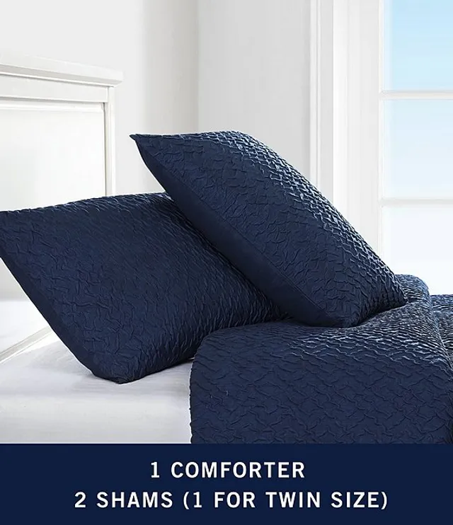 Nautica Point Harbor Navy Embossed Reversible Mini Comforter Set