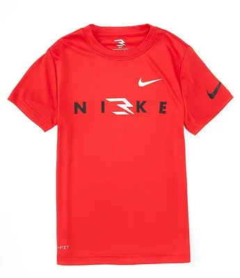 Nike 3Brand By Russell Wilson Big Boys 8-20 Short Sleeve Dual Logo Dri-Fit T-Shirt