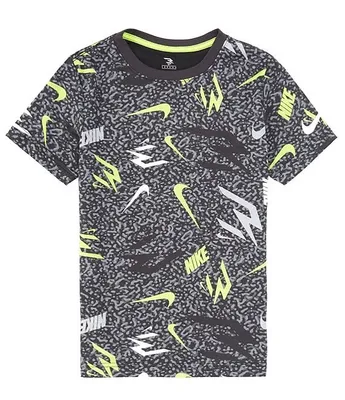 Nike 3BRAND By Russell Wilson Big Boys 8-20 Short Sleeve Ticker Tape AOP T-Shirt