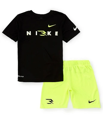 Nike 3BRAND by Russell Wilson Big Boys 8-20 Short Sleeve Wordmark T-Shirt & Set