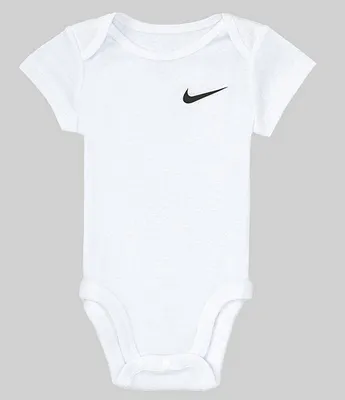 Nike Baby Newborn-9 Months Short Sleeve Swoosh Bodysuits 5-Pack