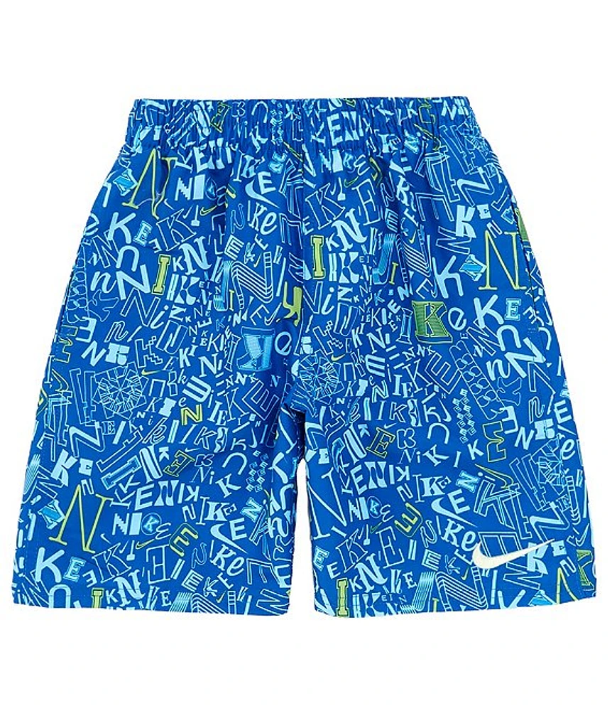 Nike Big Boys 8-20 Blender Printed 7#double; Inseam Volley Swim Trunk