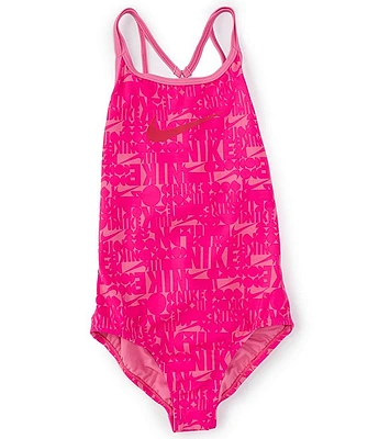 Nike Big Girls 7-16 T-Crossback One Piece Swimsuit