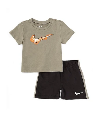 Nike Little Boys 2T-7 Short Sleeve Graphic Paint T-Shirt & Set
