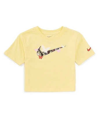 Nike Little Girls 2T-6X Metamorph Swoosh Short Sleeve Boxy T-Shirt