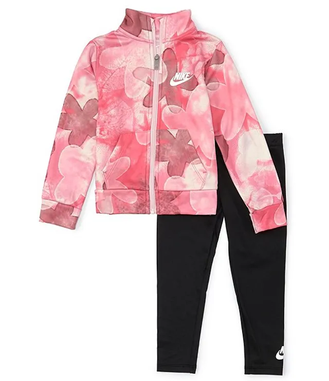 Nike Little Girls 2T-6X Sci-Dye Swoosh Logo Leggings 2-Piece Set