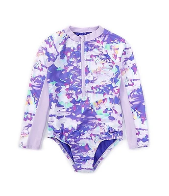 Nike Little Girls 4-6X Long Sleeve One Piece Swimsuit