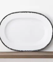 Noritake Black Rill Collection Oval Platter