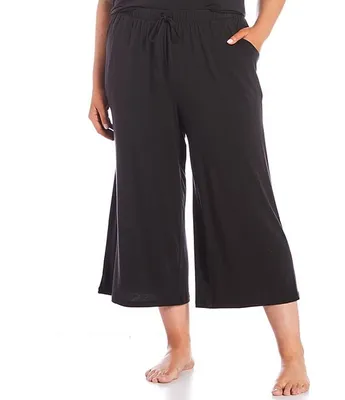 Nottibianche Plus Wide Leg Jersey Knit Coordinating Sleep Pants