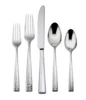 Oneida Cabria Hammered 20-Piece Stainless Steel Flatware Set