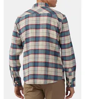 O'Neill Redmond Light Khaki Plaid Long Sleeve Flannel Shirt