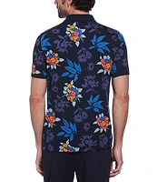 Original Penguin Floral Print Modern Fit Short Sleeve Polo Shirt