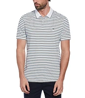 Original Penguin Stripe Interlock Short Sleeve Polo Shirt