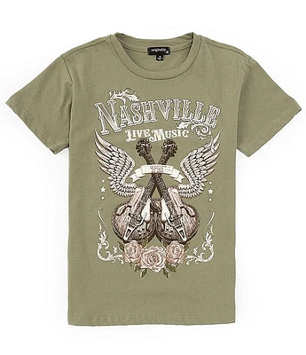 Originality Big Girls 7-16 Short Sleeve Nashville Live Music OS T-Shirt