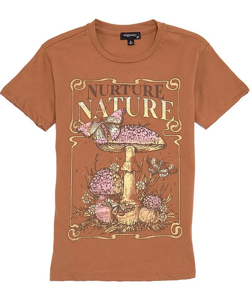 Originality Big Girls 7-16 Short-Sleeve Nuture Nature Graphic T-Shirt