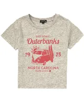 Originality Big Girls 7-16 Short Sleeve Outerbanks Van Crop T-Shirt
