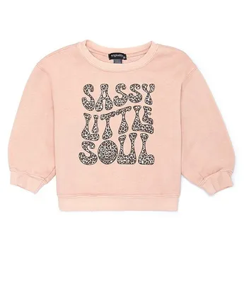 Originality Little Girls 2T-6X Long Sleeve Sassy Little Soul Fleece Sweatshirt