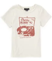 Originality Little Girls 2T-6X Short-Sleeve Cherry Records Crop T-Shirt