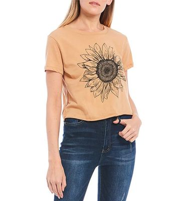 Sunflower Cropped Graphic Tee