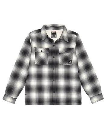 Outdoor Research Performance Feedback Ombre Plaid Shirt Sherpa Lined Jacket
