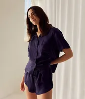 Papinelle Audrey Washable Silk Shorty Pajama Set