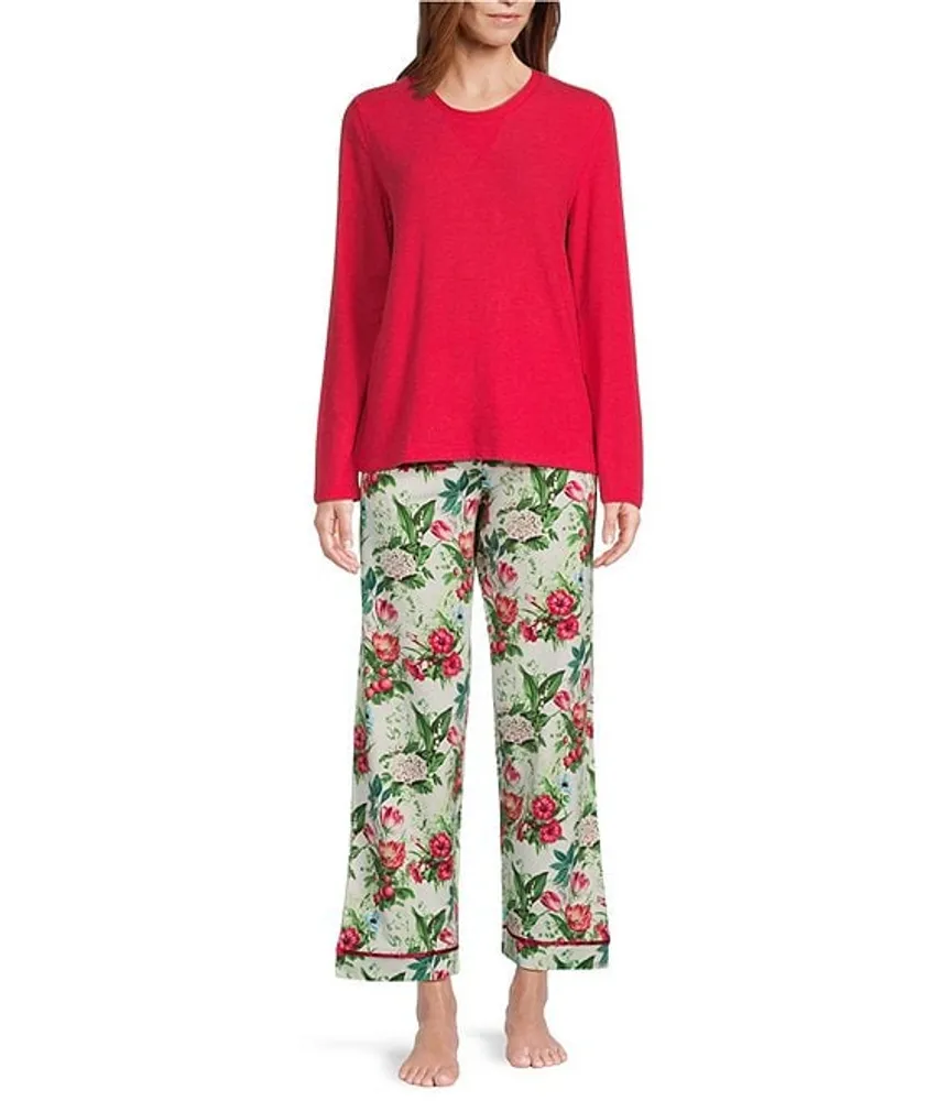 Papinelle Clara Feather Soft Top & Cozy Floral Print Pant Pajama Set