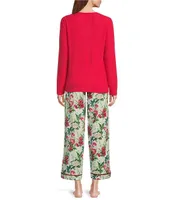 Papinelle Clara Feather Soft Top & Cozy Floral Print Pant Pajama Set