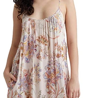 Papinelle Coco Strappy Paisley Print Nightgown