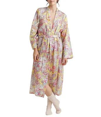 Papinelle Ella Floral Cotton Sateen Long Robe