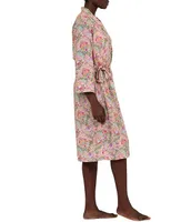 Papinelle Madeleine Floral Print 3/4 Sleeve Coordinating Robe