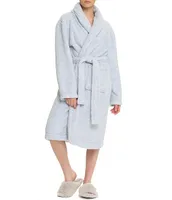 Papinelle Shawl Collar Cozy Plush Midi Robe