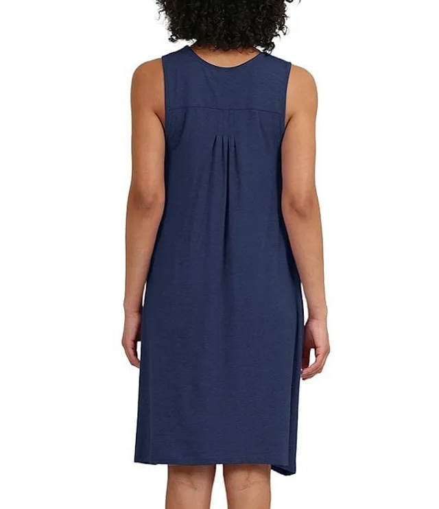 Papinelle Sleeveless Scoop Neck Soft Modal Pleated Nightgown