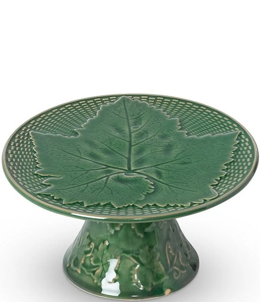 Park Hill Green Glazed Ceramic Cake Stand