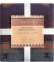 Paseo Road by HiEnd Accents Western Geometric Print Gila Wool Blend Blanket