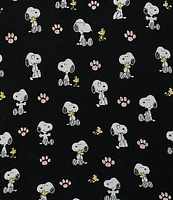 Peanuts Plus Short Sleeve Round Neck Coordinating Snoopy Print Knit Jersey Sleep Shirt