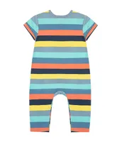 Peek Baby Boys/Girls 6-24 Months Multi Stripe Peace Coverall