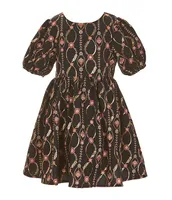 Peek Little Girls 2T-10 Infinity Vine Printed Dress