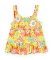 Peek Little/Big Girls 2T-10 Sleeveless Floral-Printed Tiered Tank Top