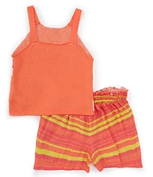 Peek Little/Big Girls 2T-10 Sunray-Printed Halter Top & Striped Shorts Set