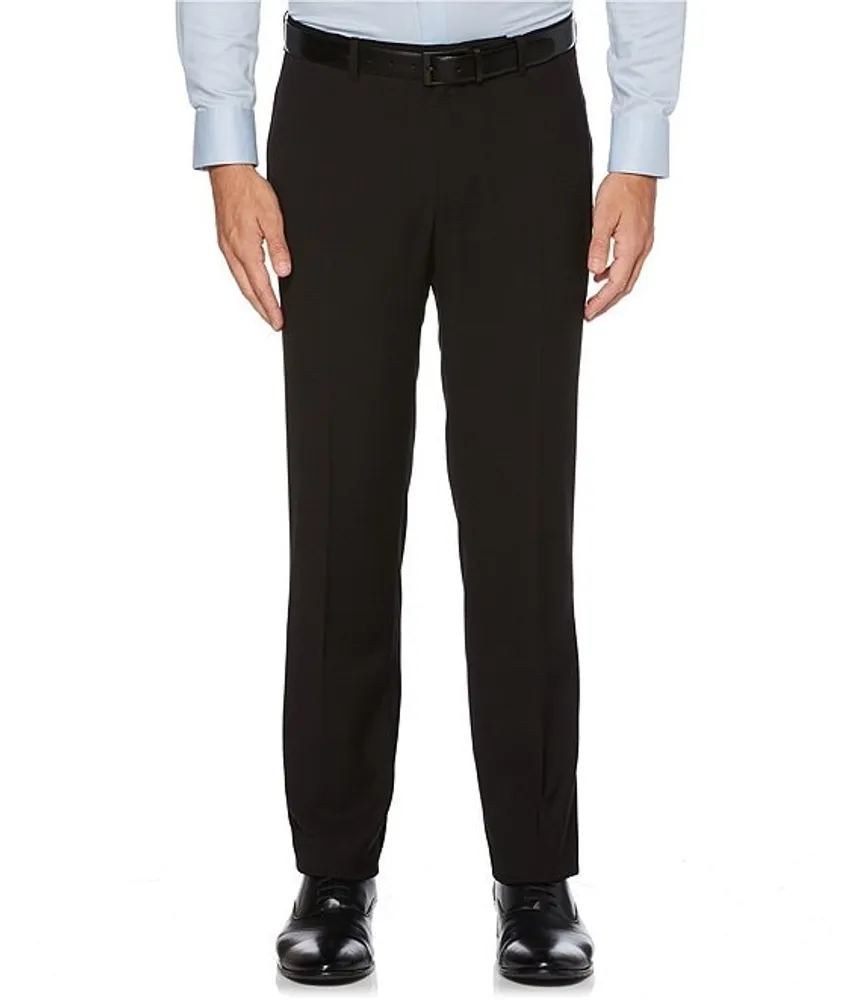 Perry Ellis Big & Tall Slim-Fit Non-Iron Solid Stretch Flat Front Suit Separates Dress Pants