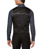 Perry Ellis Big & Tall Solid Sharkskin Suit Vest