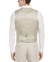 Perry Ellis Linen Herringbone Suit Separates Vest