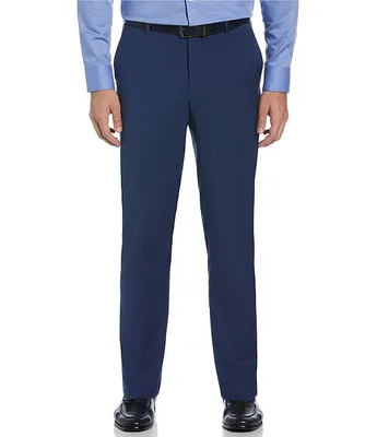 Perry Ellis Suit Separate Slim-Fit Stretch Solid Flat-Front Dress Pants