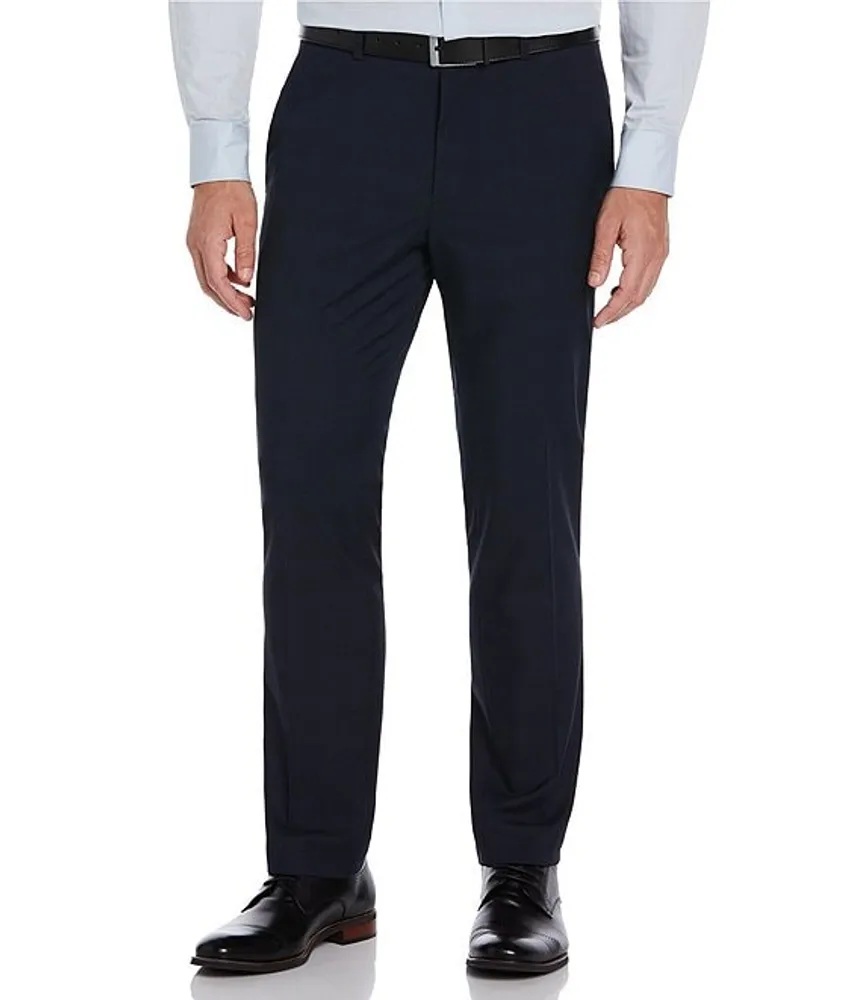 Perry Ellis Slim-Fit Stretch Flat-Front Plaid Suit Separates Dress Pants